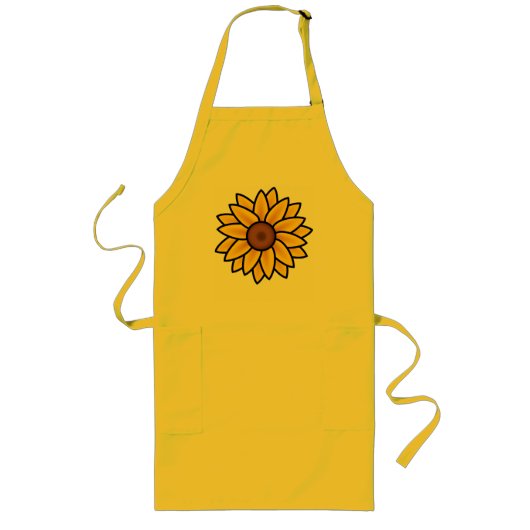 Cute Yellow Sunflower Summer Lang Schort (Voorkant)