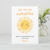Cute yellow sunshine illustration Valentijnsdag (Staand voorkant)