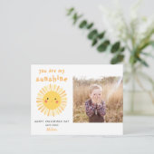 Cute yellow sunshine illustration Valentijnsdag Briefkaart (Staand voorkant)