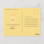 Cute yellow sunshine illustration Valentijnsdag Briefkaart (Achterkant)
