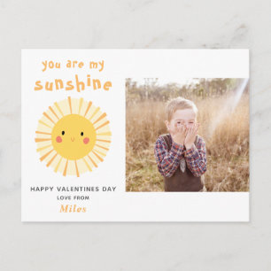 Cute yellow sunshine illustration Valentijnsdag Briefkaart