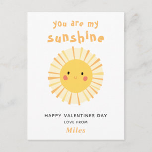 Cute yellow sunshine illustration Valentijnsdag Briefkaart