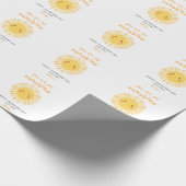 Cute yellow sunshine illustration Valentijnsdag Cadeaupapier (Hoek)