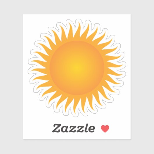 Cute Yellow Sunshine Sticker (Vel)