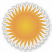 Cute Yellow Sunshine Sticker (Voorkant)