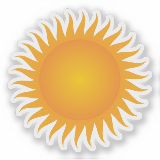 Cute Yellow Sunshine Sticker (Voorkant)