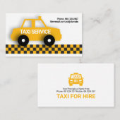 Cute Yellow Taxi on Call Private Hire Driver Visitekaartje (Voorkant / Achterkant)