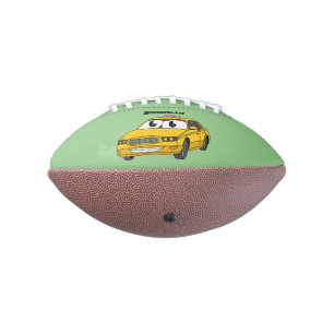 Cute yellow taxiplezier cartoon illustratie american football