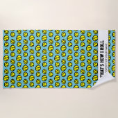 Cute yellow tennis ball Patroon Bandhanddoeken cad Strandlaken (Voorkant)