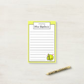 Cute Yellow Thumbs op glimlach vanaf leraar Post-it® Notes (Op bureau)