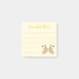 Cute Yellow Thumbs up You got this Quote Post-it® Notes