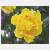 Cute yellow tulips in de tuin fleece deken (Voorkant (Horizontaal))