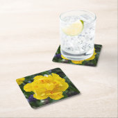 Cute yellow tulips in the garden kartonnen onderzetters (Insitu)