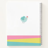 Cute yellow turquoise llamas kiss kawaii school notitieboek (Achterkant)