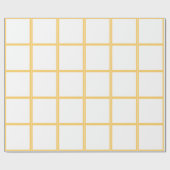 Cute Yellow White Check Cadeaupapier (Vlak)