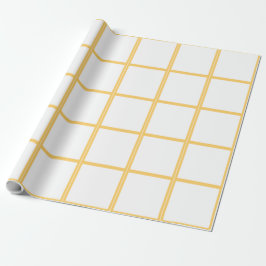 Cute Yellow White Check Cadeaupapier