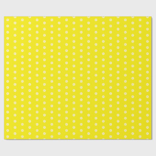Cute yellow white daisies bloesem modern cadeaupapier (Vlak)