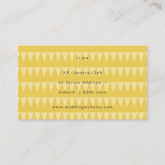 CUTE YELLOW WHITE WATERVERF STRAWBERRIES bruiloft Visitekaartje (Achterkant)