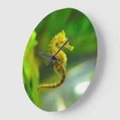 Cute Yellow Zee Horse Ocean Life Clock Grote Klok (Hoek)