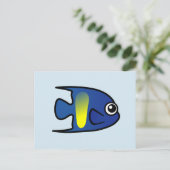Cute Yellowbar Angelfish Briefkaart (Staand voorkant)