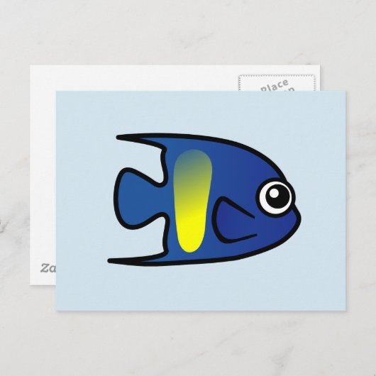 Cute Yellowbar Angelfish Briefkaart (Voorkant / Achterkant)