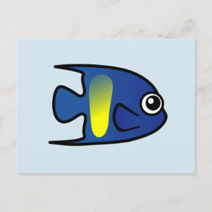 Cute Yellowbar Angelfish Briefkaart