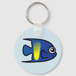 Cute Yellowbar Angelfish Sleutelhanger