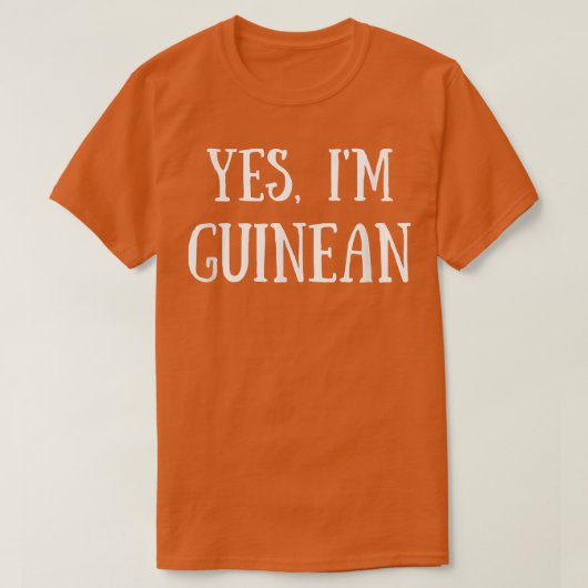 Cute Yes, I'm Guinean Guinea  T-shirt (Design voorkant)