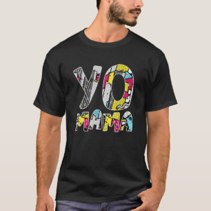 Cute Yo Mama Retro Funny 1990S Throwback Hip Hop P T-shirt