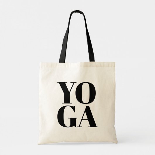 Cute YOGA-canvas tas met moderne typografie (Achterkant)