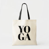 Cute YOGA-canvas tas met moderne typografie (Voorkant)