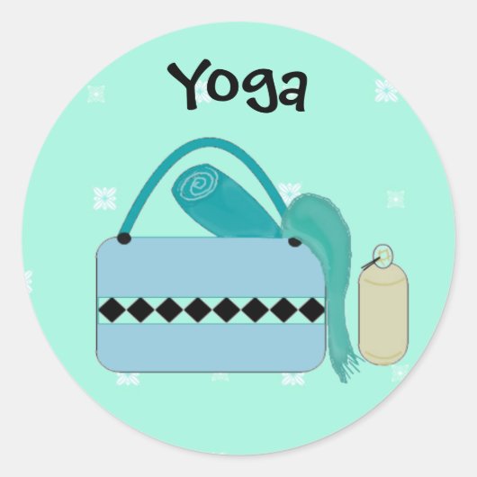 Cute Yoga Gear Ronde Sticker (Voorkant)