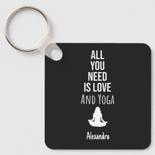 Cute Yoga Gifts For Yogi Lover Personalized Sleutelhanger (Voorkant)