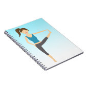 Cute Yoga Girl in Extended Hand to Toe Pose Notitieboek (Rechterzijde)