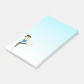 Cute Yoga Girl in Extended Hand to Toe Pose Post-it® Notes (Schuin)