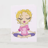Cute Yoga Girl ook dit zal een groet overdragen Kaart (Voorkant)