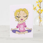 Cute Yoga Girl ook dit zal een groet overdragen Kaart (Gele Bloem)