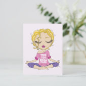 Cute Yoga Girl, ook dit zal pas overlopen Briefkaart (Staand voorkant)