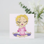 Cute Yoga Girl, ook dit zal pas overlopen Kaart (Staand voorkant)