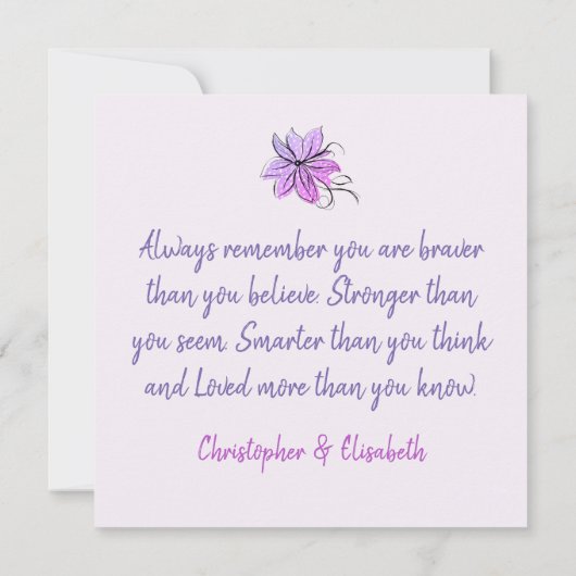 Cute Yoga Girl, ook dit zal pas overlopen Kaart (Achterkant)