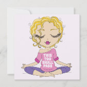 Cute Yoga Girl, ook dit zal pas overlopen Kaart (Voorkant)