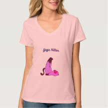 Cute Yoga Kitten Pose T-Shirt