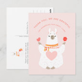 Cute Yoga Llama Baby shower Dank u Briefkaart (Voorkant / Achterkant)