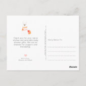 Cute Yoga Llama Baby shower Dank u Briefkaart (Achterkant)