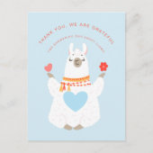 Cute Yoga Llama Baby shower Dank u wel Briefkaart (Voorkant)