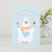 Cute Yoga Llama Baby shower Hartelijk dank Bedankkaart (Staand voorkant)