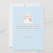 Cute Yoga Llama Baby shower Hartelijk dank Bedankkaart (Achterkant)