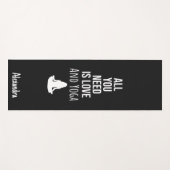 Cute Yoga Mat Yogi Modern Unique Meditation Black (Voorkant (horizontaal))