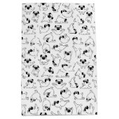 cute yoga pet dog pattern white background medium cadeauzakje (Voorkant)