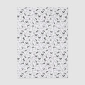 cute yoga pet dog pattern white background tissuepapier (Voorkant)